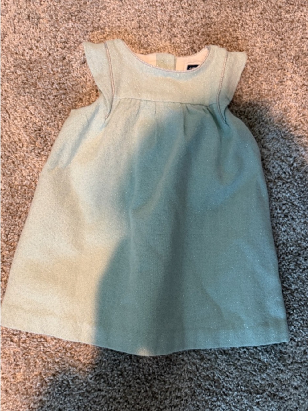 Janie and Jack Sparkle Mint Green Sleeveless A-Line Dress